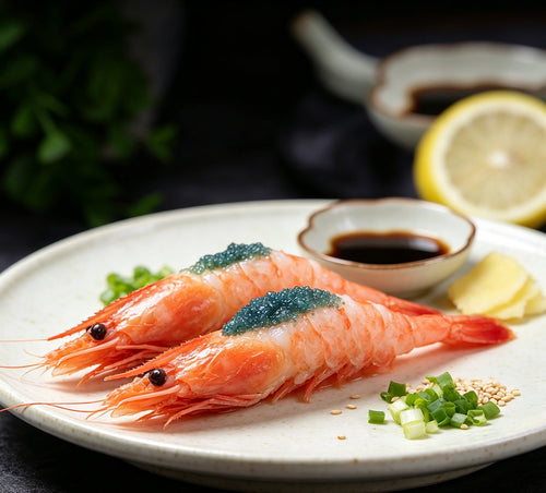 Royal Blue-Crowned Shrimp Sashimi