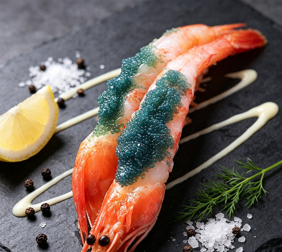 Royal Blue-Crowned Shrimp Sashimi